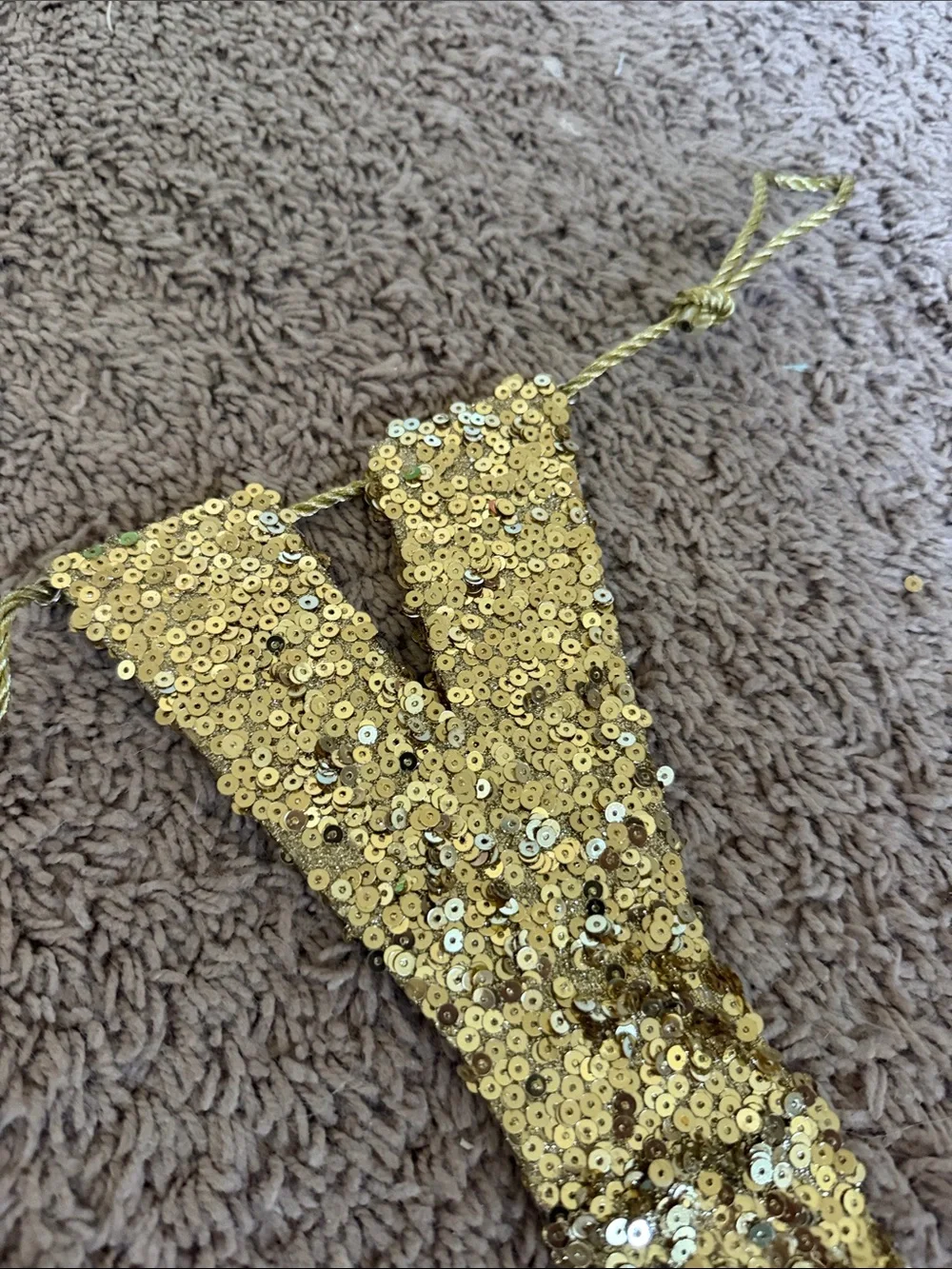 Pottery Barn Kids gold glitter